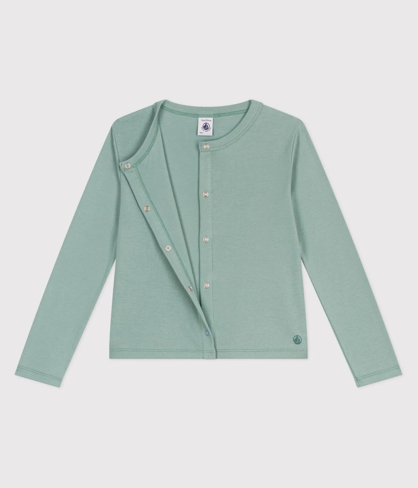 Petit Bateau Sweatshirts, Pullover, Cardigans*Kinder-Cardigan aus einfarbiger Baumwolle grün PAUL