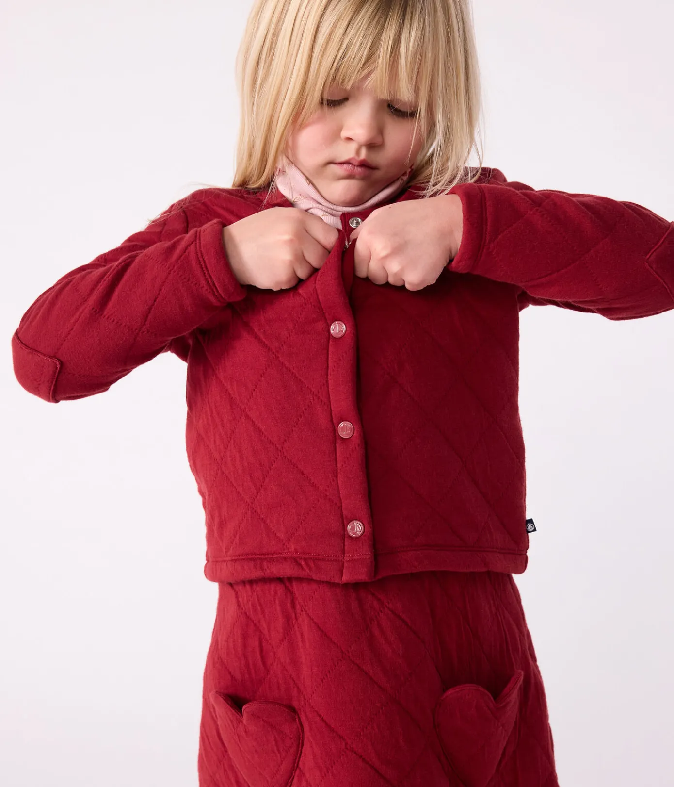 Petit Bateau Sweatshirts, Pullover, Cardigans*Kinder-Cardigan aus einfarbiger Baumwolle AMARANTE