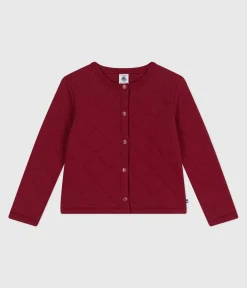 Petit Bateau Sweatshirts, Pullover, Cardigans*Kinder-Cardigan aus einfarbiger Baumwolle AMARANTE