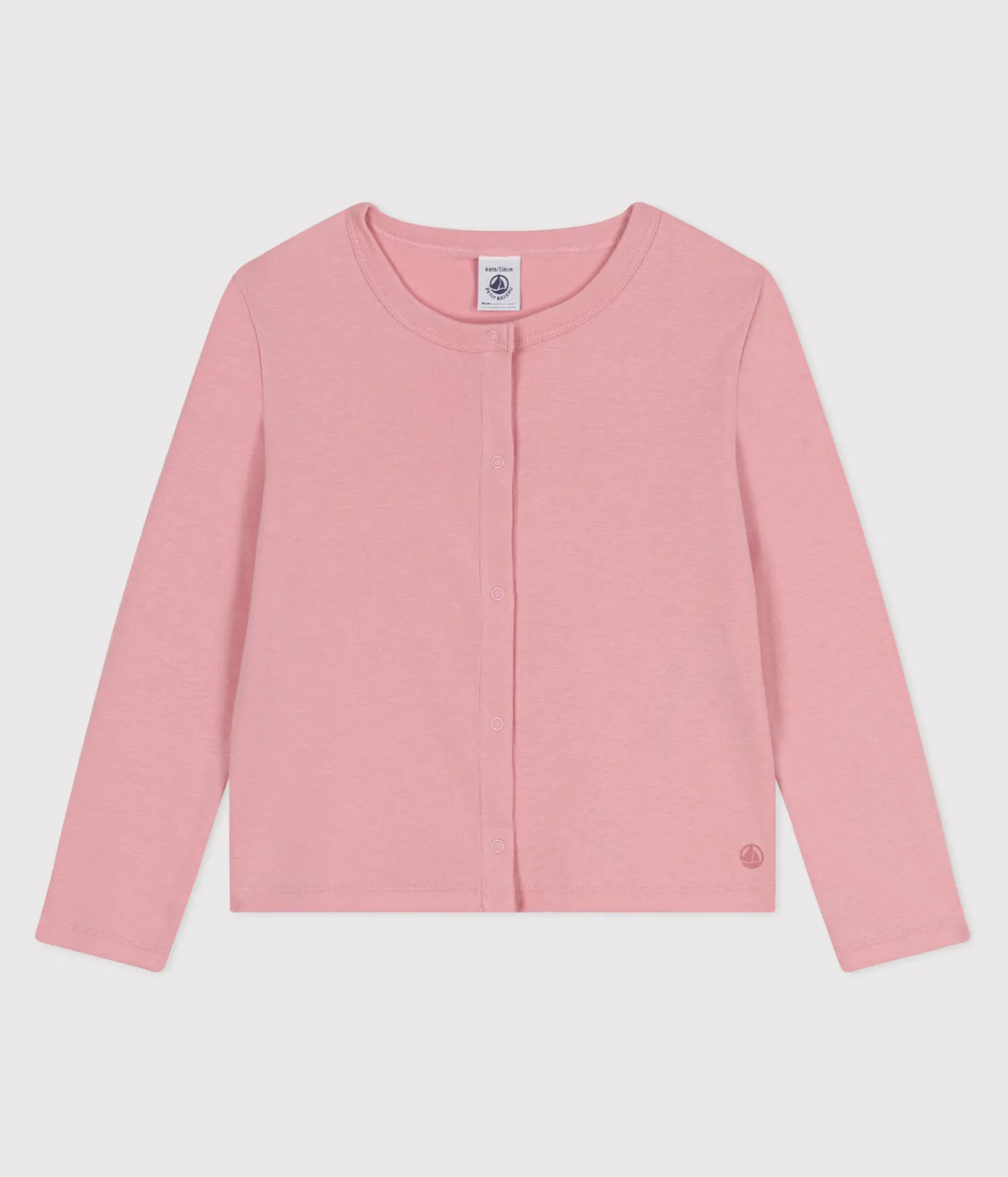 Petit Bateau Sweatshirts, Pullover, Cardigans*Kinder-Cardigan aus einfarbiger Baumwolle rosa CHARME