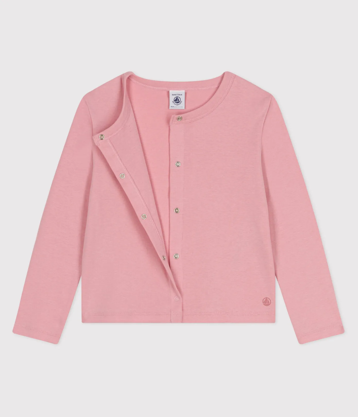 Petit Bateau Sweatshirts, Pullover, Cardigans*Kinder-Cardigan aus einfarbiger Baumwolle rosa CHARME