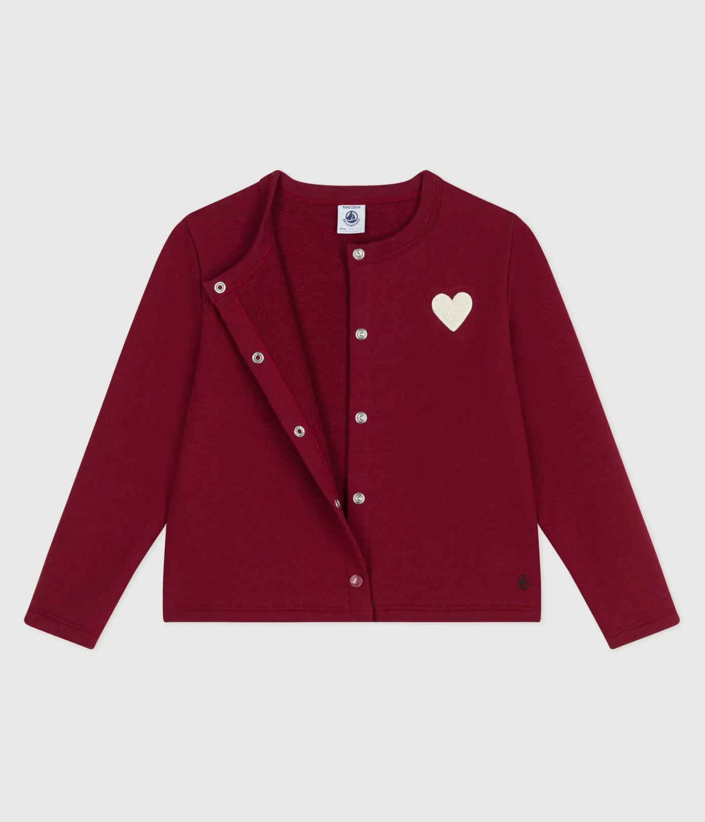 Petit Bateau Sweatshirts, Pullover, Cardigans*Kinder-Cardigan aus Molton für Mädchen AMARANTE