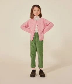 Petit Bateau Sweatshirts, Pullover, Cardigans*Kinder-Cardigan aus Strick mit Wollanteil für Mädchen rosa ROSELINE CHINE