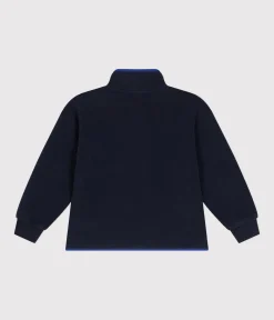 Petit Bateau Sweatshirts, Pullover, Cardigans*Kinder-Fleecejacke mit Reißverschluss für Jungen blau SMOKING
