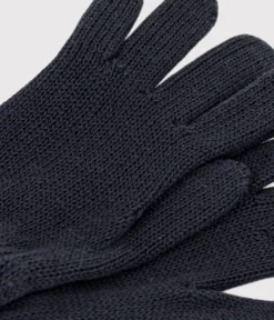 Petit Bateau Accessoires, Mützen, Caps*Kinder-Handschuhe aus Strick blau SMOKING