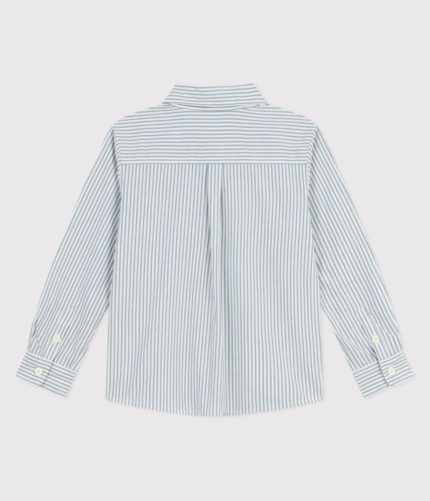 Petit Bateau T-Shirts, Poloshirts, Hemden*Kinderhemd für Jungen aus Baumwolle mit Streifen grün MILK/ GOBELIN