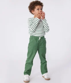 Petit Bateau Shorts, Jeans, Hosen*Kinder-Hose aus Baumwolle grün PALMERAIE