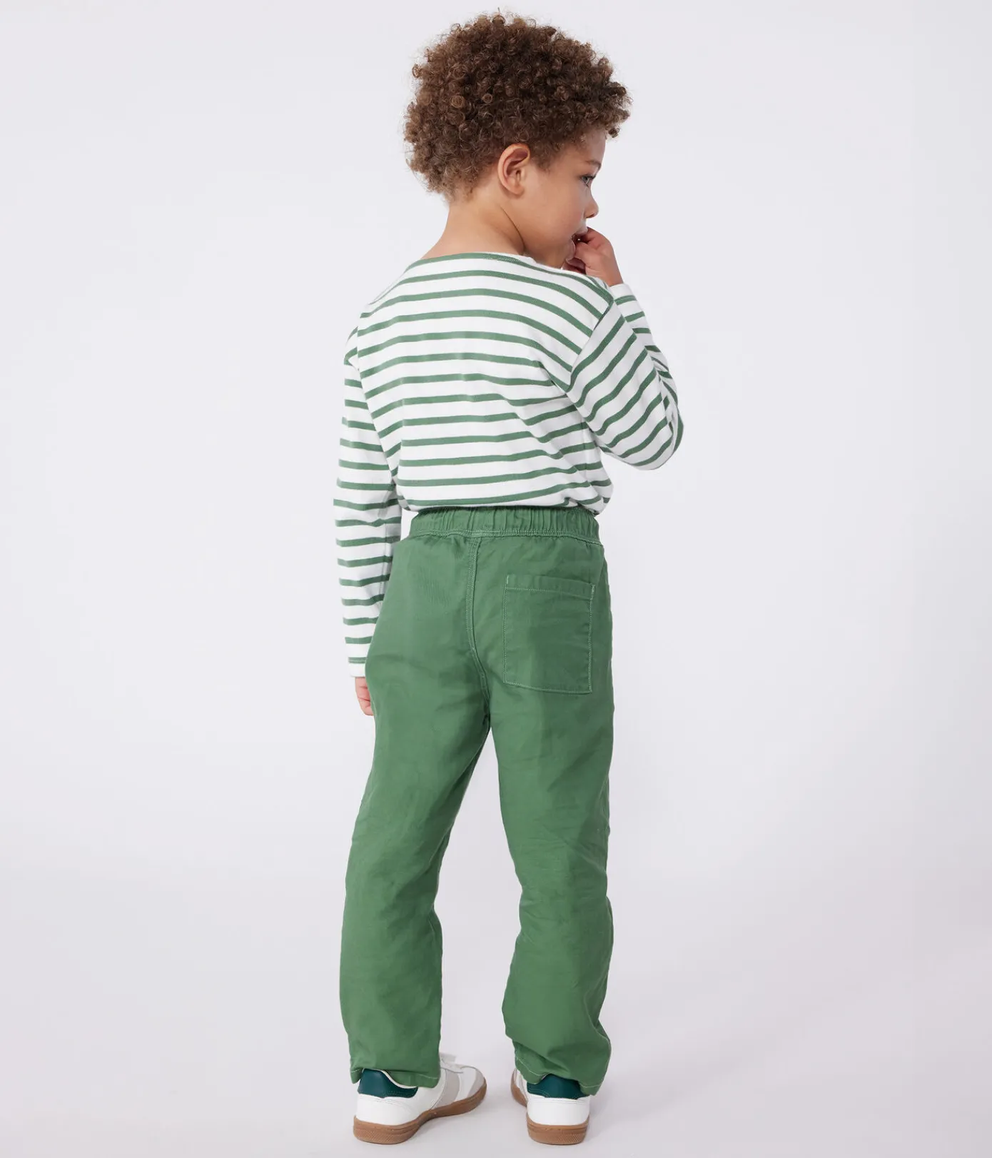 Petit Bateau Shorts, Jeans, Hosen*Kinder-Hose aus Baumwolle grün PALMERAIE