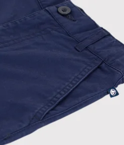 Petit Bateau Shorts, Jeans, Hosen*Kinder-Hose aus Chino für Jungen blau MEDIEVAL