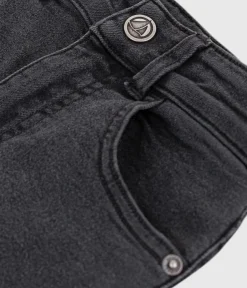 Petit Bateau Shorts, Jeans, Hosen*Kinder-Hose aus Denim schwarz NOIR DELAVE