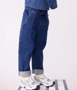 Petit Bateau Shorts, Jeans, Hosen*Kinder-Hose aus Denim grün BRUT MOYEN