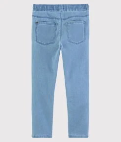 Petit Bateau Shorts, Jeans, Hosen*Kinderhose aus Denim-Molton für Jungen blau DENIM CLAIR