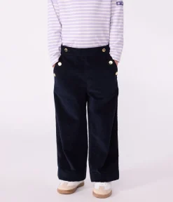 Petit Bateau Shorts, Hosen, Leggings*Kinder-Hose aus einfarbigem Fein-Cord blau SMOKING