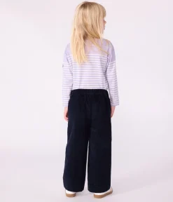 Petit Bateau Shorts, Hosen, Leggings*Kinder-Hose aus einfarbigem Fein-Cord blau SMOKING