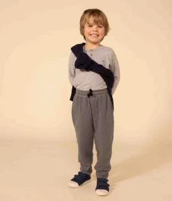Petit Bateau Shorts, Jeans, Hosen*Kinderhose aus gestepptem Doppeljersey für Jungen grün THUYA