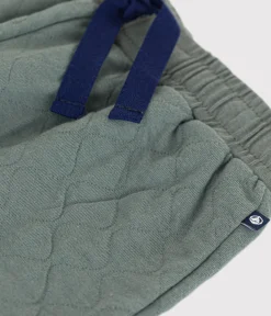 Petit Bateau Shorts, Jeans, Hosen*Kinderhose aus gestepptem Doppeljersey für Jungen grün THUYA