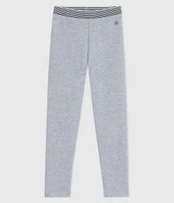 Petit Bateau Shorts, Hosen, Leggings*Kinder-Hose im Leggings-Stil aus einfarbiger Baumwolle grau FUMEE CHINE
