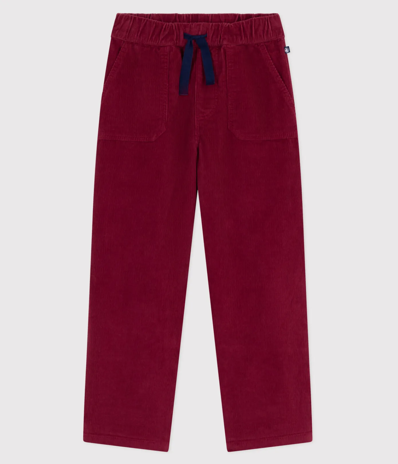 Petit Bateau Shorts, Jeans, Hosen*Kinder-Hose mit geradem Schnitt aus einfarbigem Fein-Cord AMARANTE