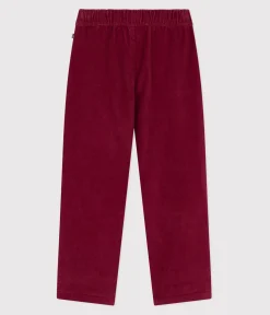 Petit Bateau Shorts, Jeans, Hosen*Kinder-Hose mit geradem Schnitt aus einfarbigem Fein-Cord AMARANTE
