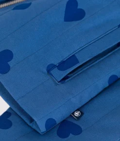 Petit Bateau Mäntel, Jacken, Regenjacken*Kinder-Jacke aus Baumwolle mit Herzmotiv blau ALASKA FONCE/ MEDIEVAL