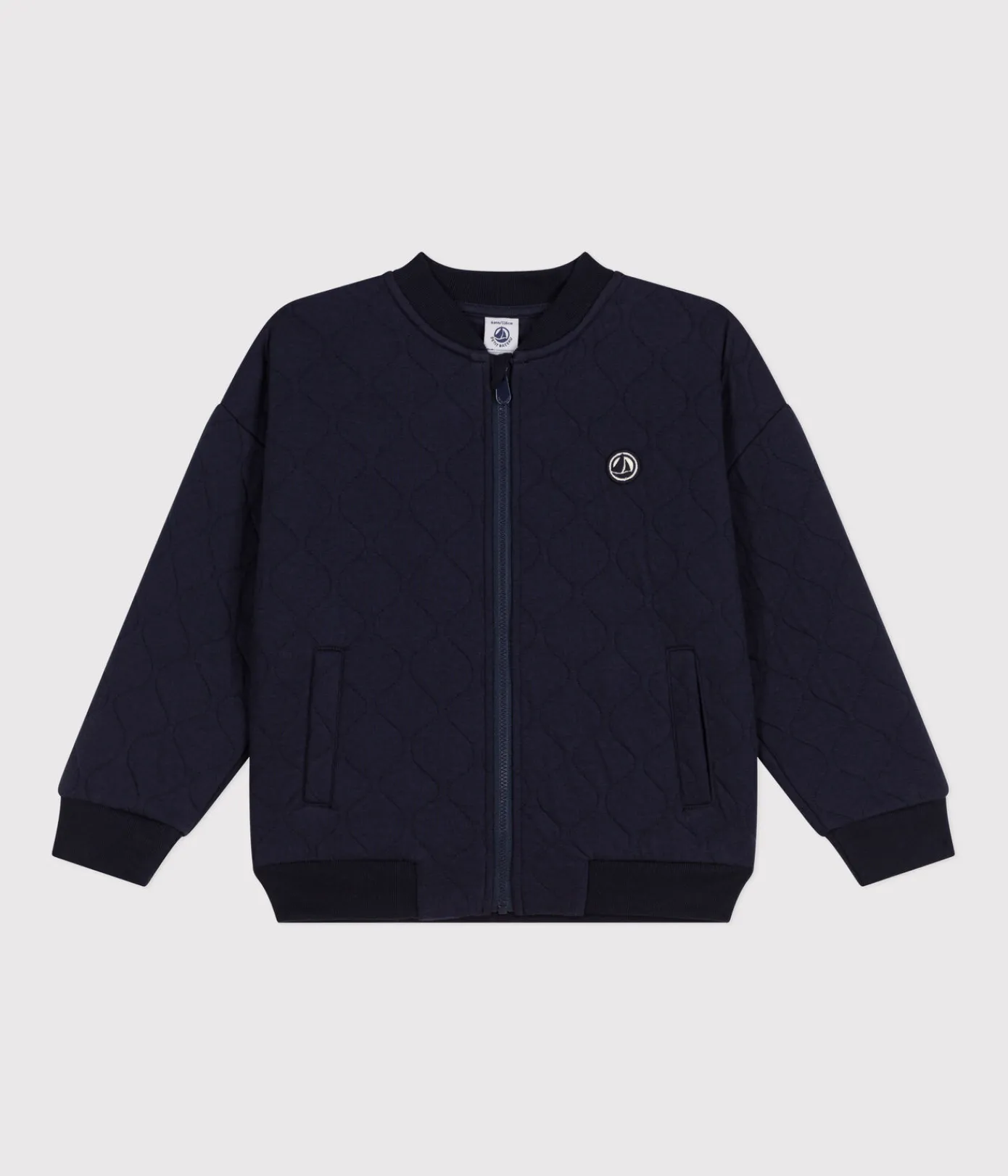 Petit Bateau Sweatshirts, Pullover, Cardigans*Kinder-Jacke aus Doppeljersey für Jungen blau SMOKING