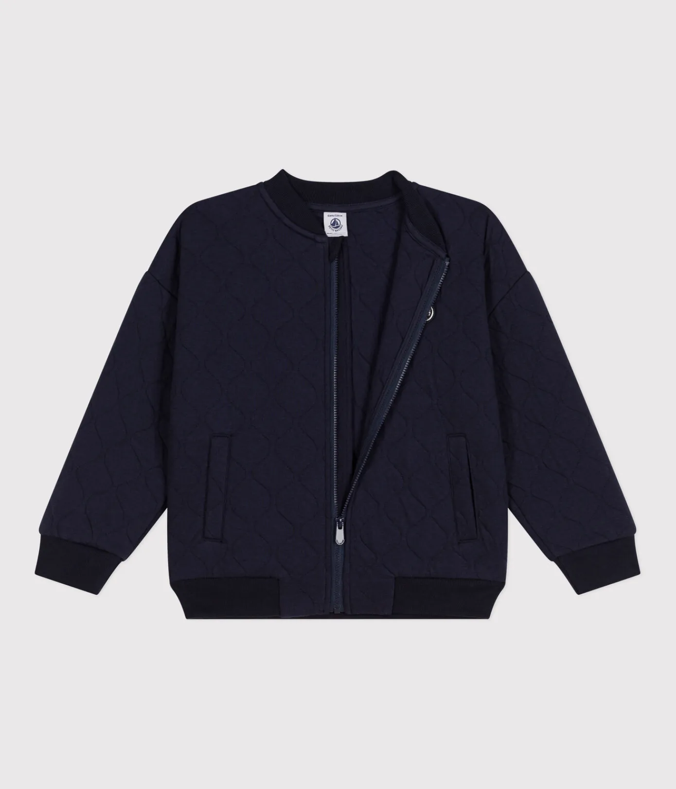 Petit Bateau Sweatshirts, Pullover, Cardigans*Kinder-Jacke aus Doppeljersey für Jungen blau SMOKING