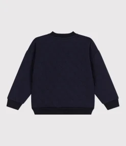 Petit Bateau Sweatshirts, Pullover, Cardigans*Kinder-Jacke aus Doppeljersey für Jungen blau SMOKING