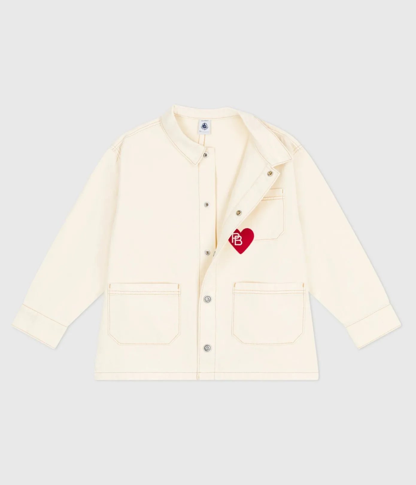 Petit Bateau Mäntel, Jacken, Regenjacken*Kinder-Jeansjacke einfarbig naturfarben MILK