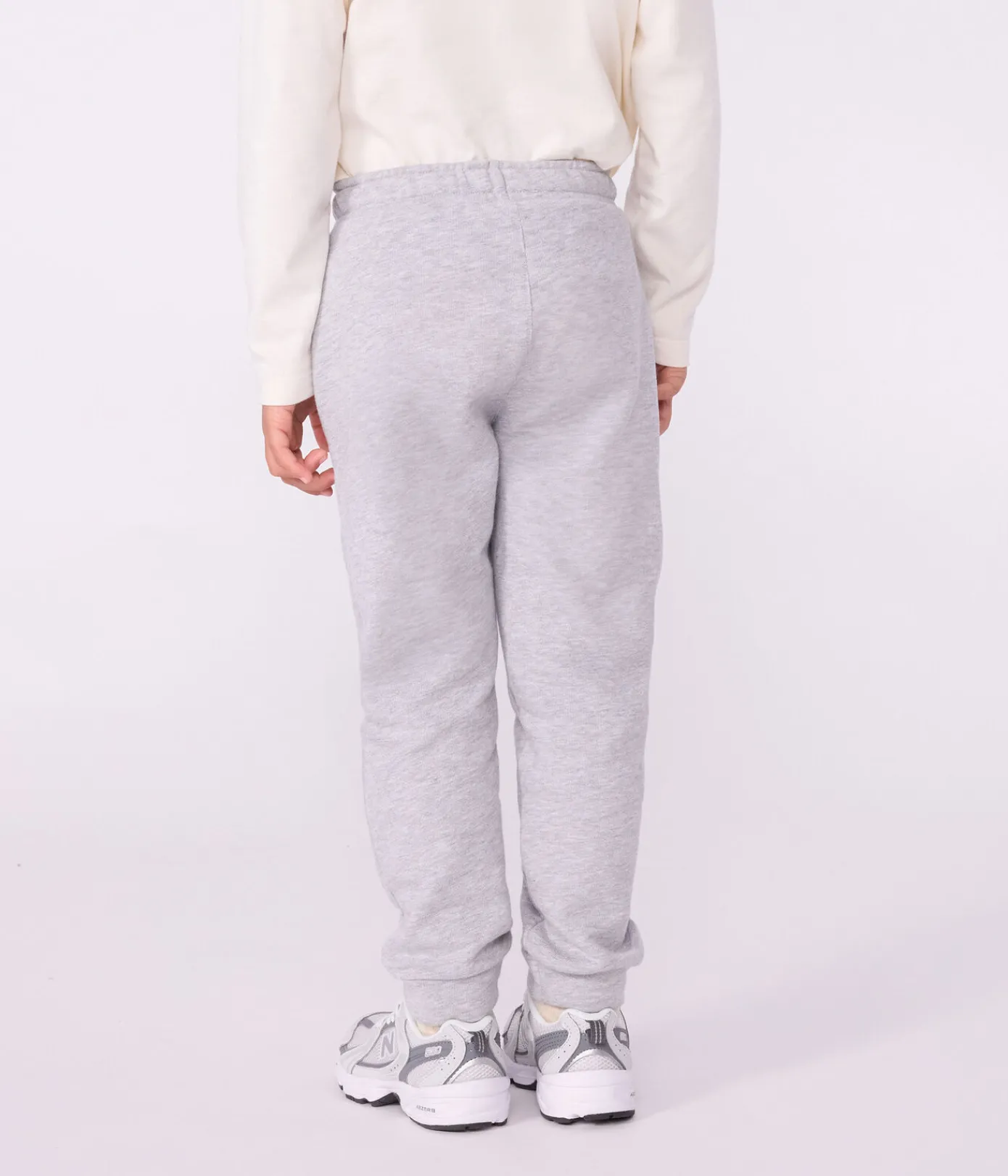 Petit Bateau Shorts, Jeans, Hosen*Kinder-Jogginghose aus einfarbiger Baumwolle grau FUMEE CHINE
