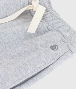 Petit Bateau Shorts, Jeans, Hosen*Kinder-Jogginghose aus einfarbiger Baumwolle grau FUMEE CHINE