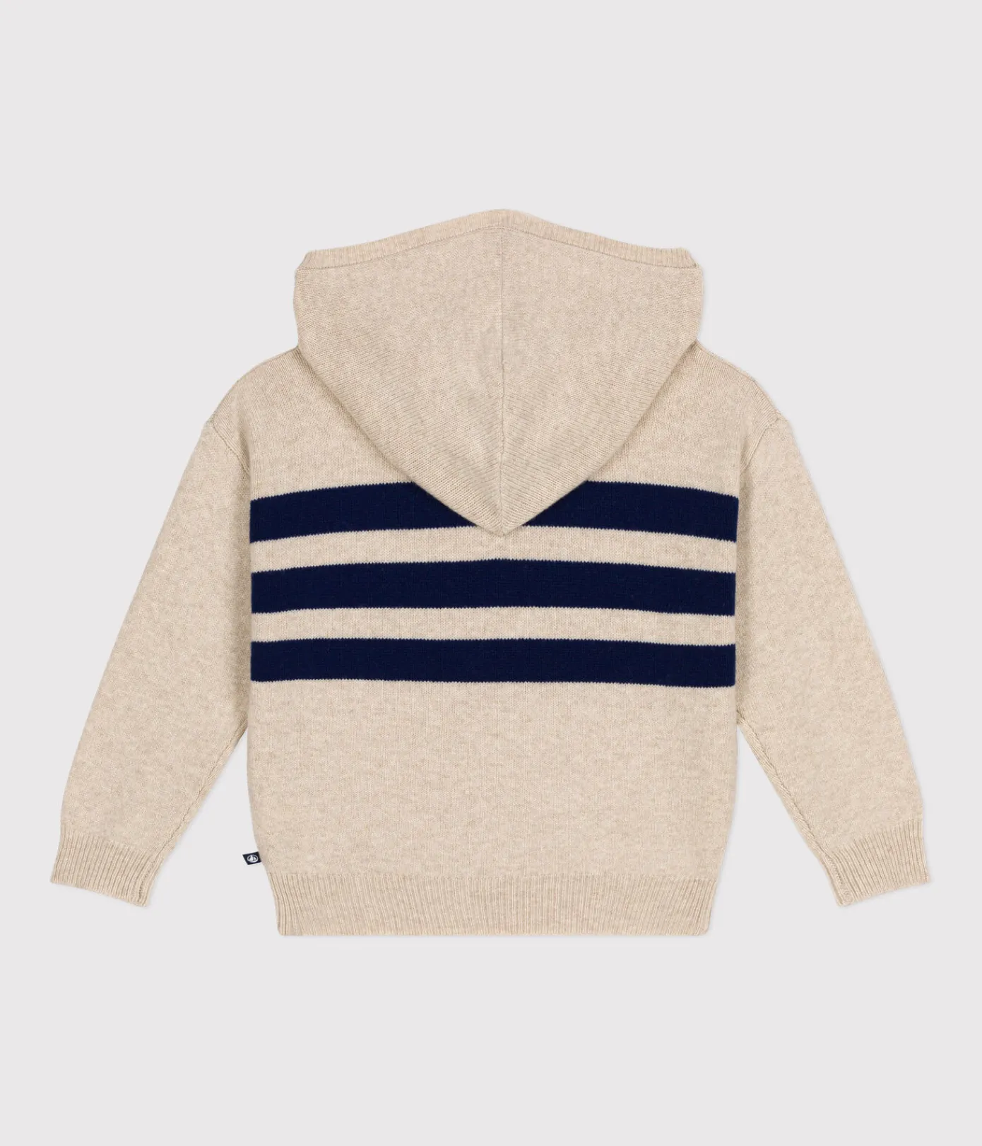 Petit Bateau Sweatshirts, Pullover, Cardigans*Kinder-Kapuzenpullover aus Wolle und Baumwolle für Jungen weiss AVALANCHE/ MEDIEVAL