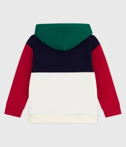 Petit Bateau Sweatshirts, Pullover, Cardigans*Kinder-Kapuzensweatshirt aus Baumwolle im Colorblock blau SOIR/ MULTICO