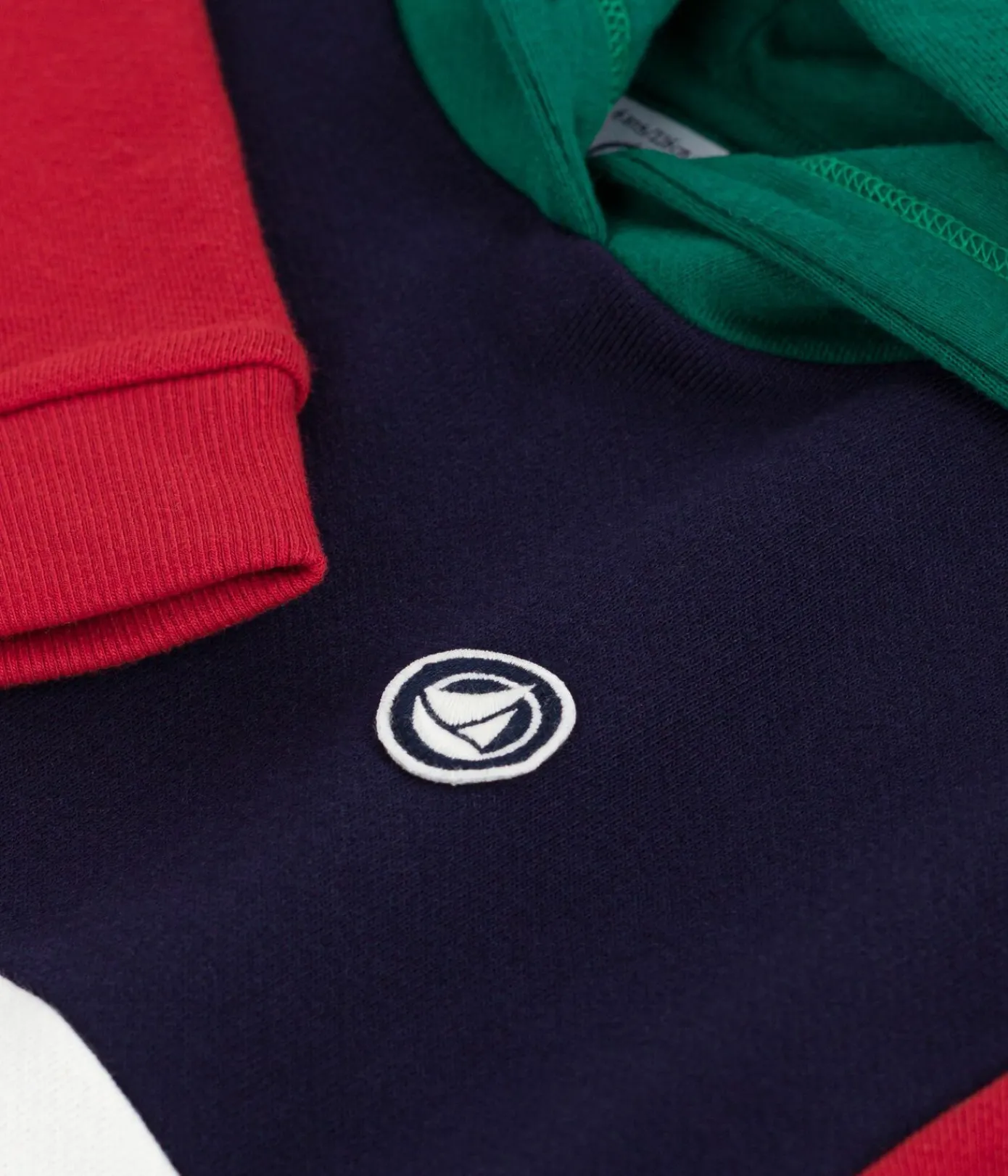 Petit Bateau Sweatshirts, Pullover, Cardigans*Kinder-Kapuzensweatshirt aus Baumwolle im Colorblock blau SOIR/ MULTICO