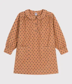 Petit Bateau Kleider, Röcke*Kinderkleid mit Blumenmotiv aus Cord für Mädchen SIENNA/ MULTICO