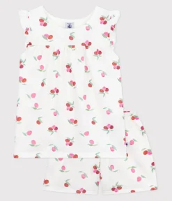Petit Bateau Schlafanzüge, Nachthemden*Kinder-Kurzpyjama aus Baumwolle mit Frucht-Motiv weiss MARSHMALLOW/weiss MULTICO