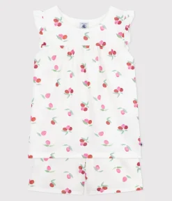 Petit Bateau Schlafanzüge, Nachthemden*Kinder-Kurzpyjama aus Baumwolle mit Frucht-Motiv weiss MARSHMALLOW/weiss MULTICO
