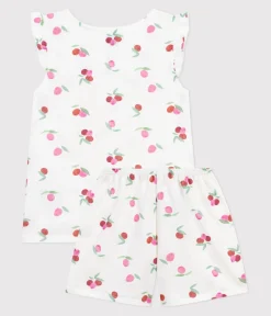 Petit Bateau Schlafanzüge, Nachthemden*Kinder-Kurzpyjama aus Baumwolle mit Frucht-Motiv weiss MARSHMALLOW/weiss MULTICO