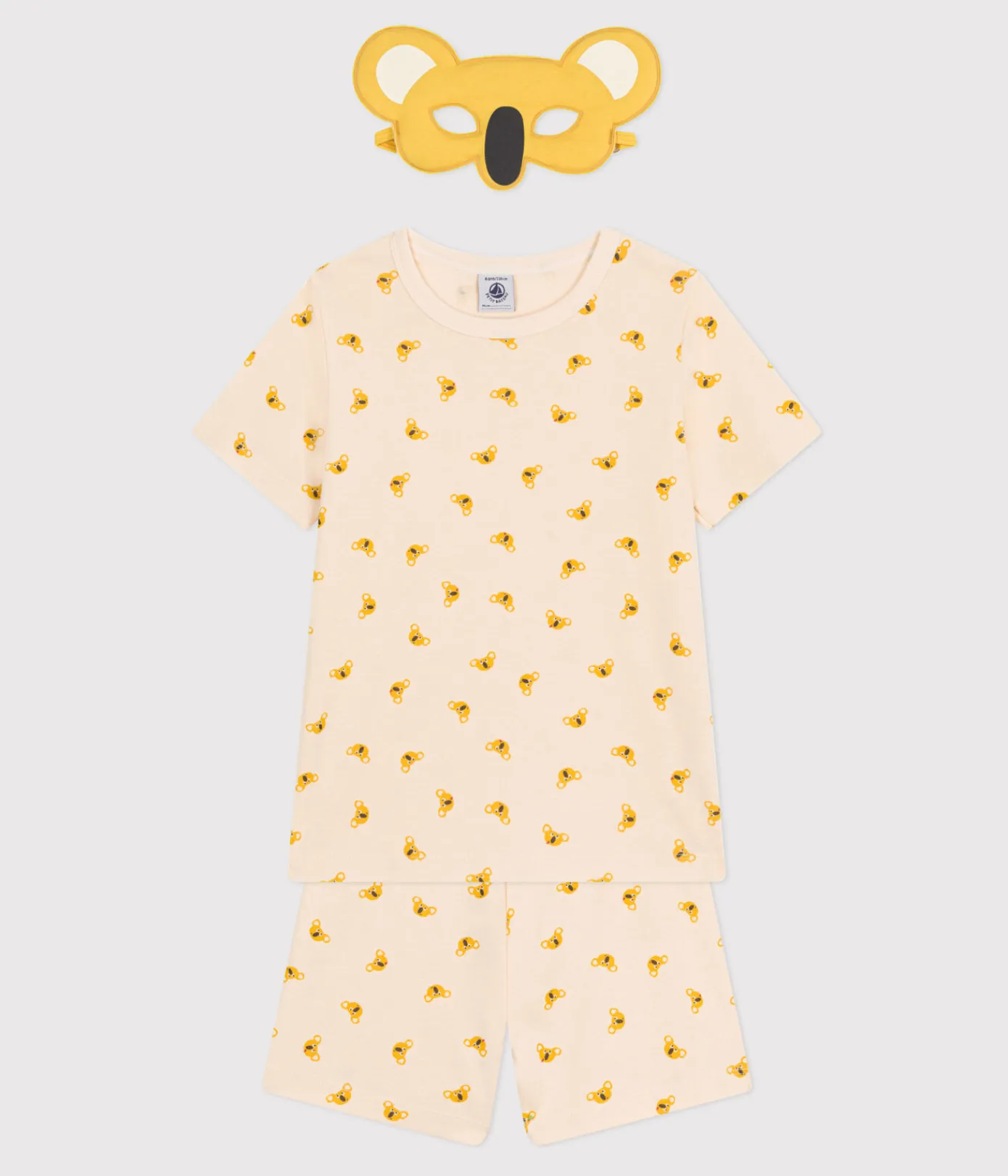 Petit Bateau Schlafanzüge, Pyjamas|Schlafanzüge, Nachthemden*Kinder-Kurzpyjama aus Baumwolle im Koala-Verkleidungs-Look weiss AVALANCHE/ MULTICO