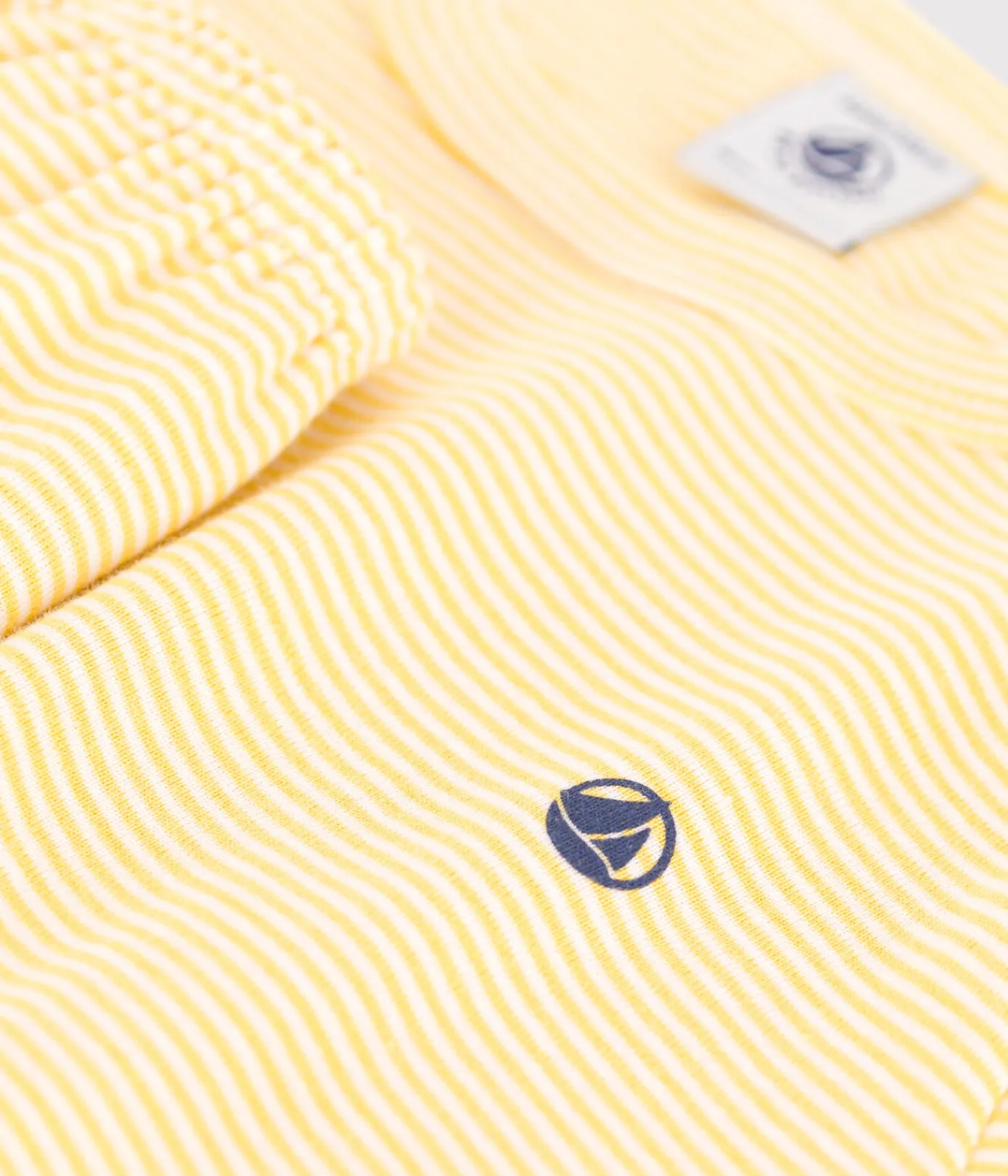 Petit Bateau Schlafanzüge, Pyjamas|Schlafanzüge, Nachthemden*Kinder-Kurzpyjama aus Baumwolle mit Streifen gelb BLE/weiss MARSHMALLOW