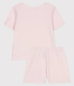 Petit Bateau Schlafanzüge, Nachthemden*Kinder-Kurzpyjama aus Baumwolle rosa FLEUR