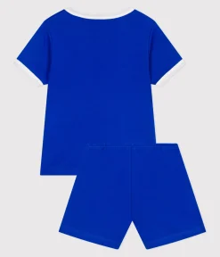 Petit Bateau Schlafanzüge, Pyjamas*Kinder-Kurzpyjama aus Baumwolle blau PERSE