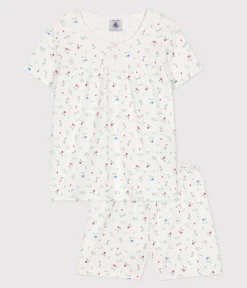 Petit Bateau Schlafanzüge, Nachthemden*Kinder-Kurzpyjama aus Baumwolle mit Fruchtmotiv weiss MARSHMALLOW/weiss MULTICO