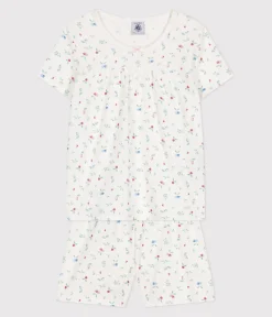 Petit Bateau Schlafanzüge, Nachthemden*Kinder-Kurzpyjama aus Baumwolle mit Fruchtmotiv weiss MARSHMALLOW/weiss MULTICO