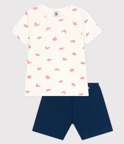 Petit Bateau Schlafanzüge, Pyjamas*Kinder-Kurzpyjama aus Baumwolle mit Krebs-Motiv INCOGNITO/ MULTICO