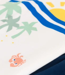 Petit Bateau Schlafanzüge, Pyjamas*Kinder-Kurzpyjama aus Baumwolle weiss MARSHMALLOW/weiss MULTICO