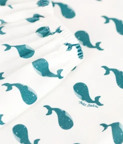 Petit Bateau Schlafanzüge, Pyjamas*Kinder-Kurzpyjama aus Baumwolle mit Walmotiv grün MARSHMALLOW/ DRAGONFLY