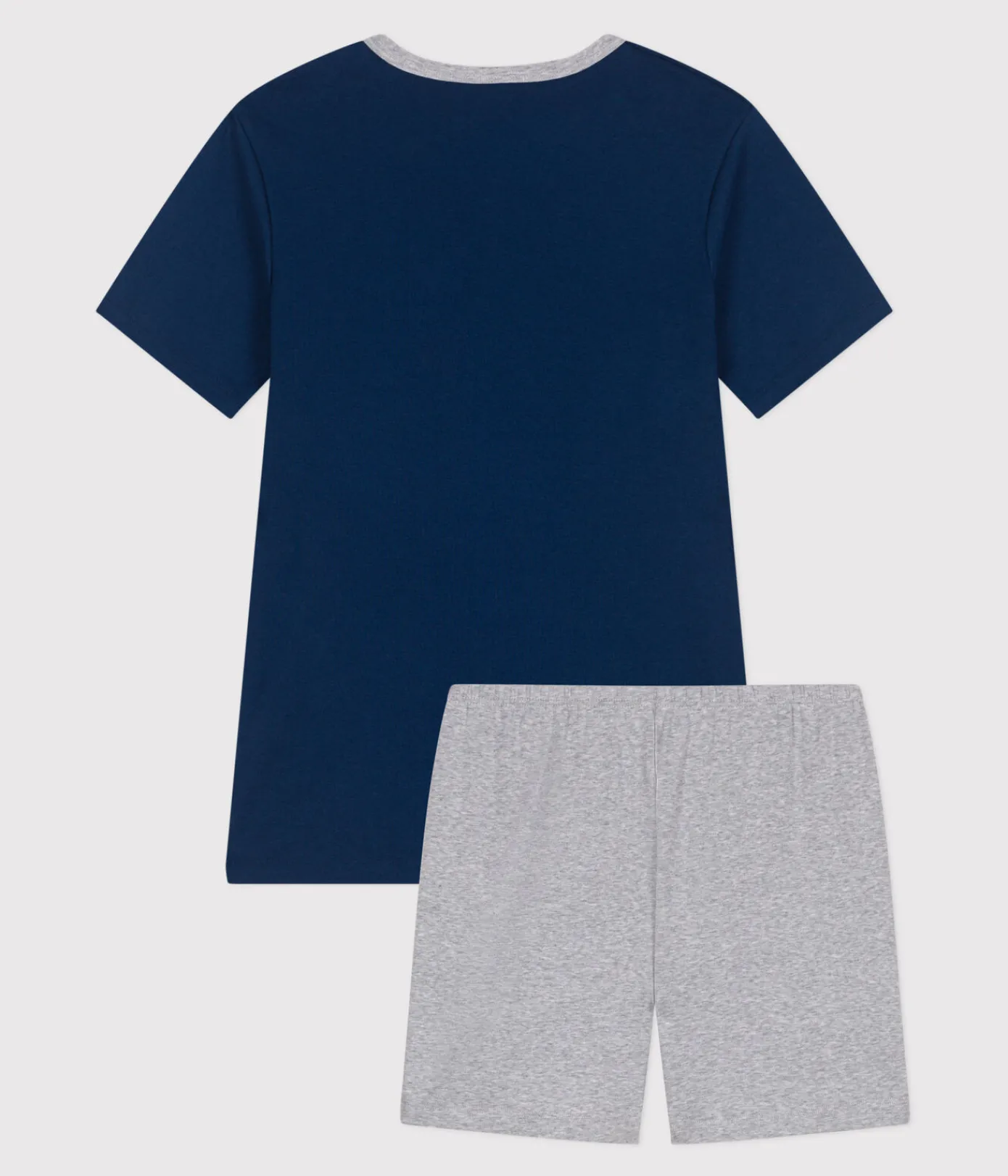 Petit Bateau Herren|Schlafanzüge, Pyjamas*Kinder-Kurzpyjama aus einfarbigger Baumwolle INCOGNITO/ FUMEE