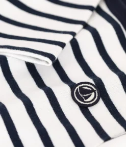 Petit Bateau Sweatshirts, Pullover, Cardigans|Sweatshirts, Pullover, Cardigans*Kinder-Matrosenshirt aus Bio-Baumwolle weiss MARSHMALLOW/blau SMOKING