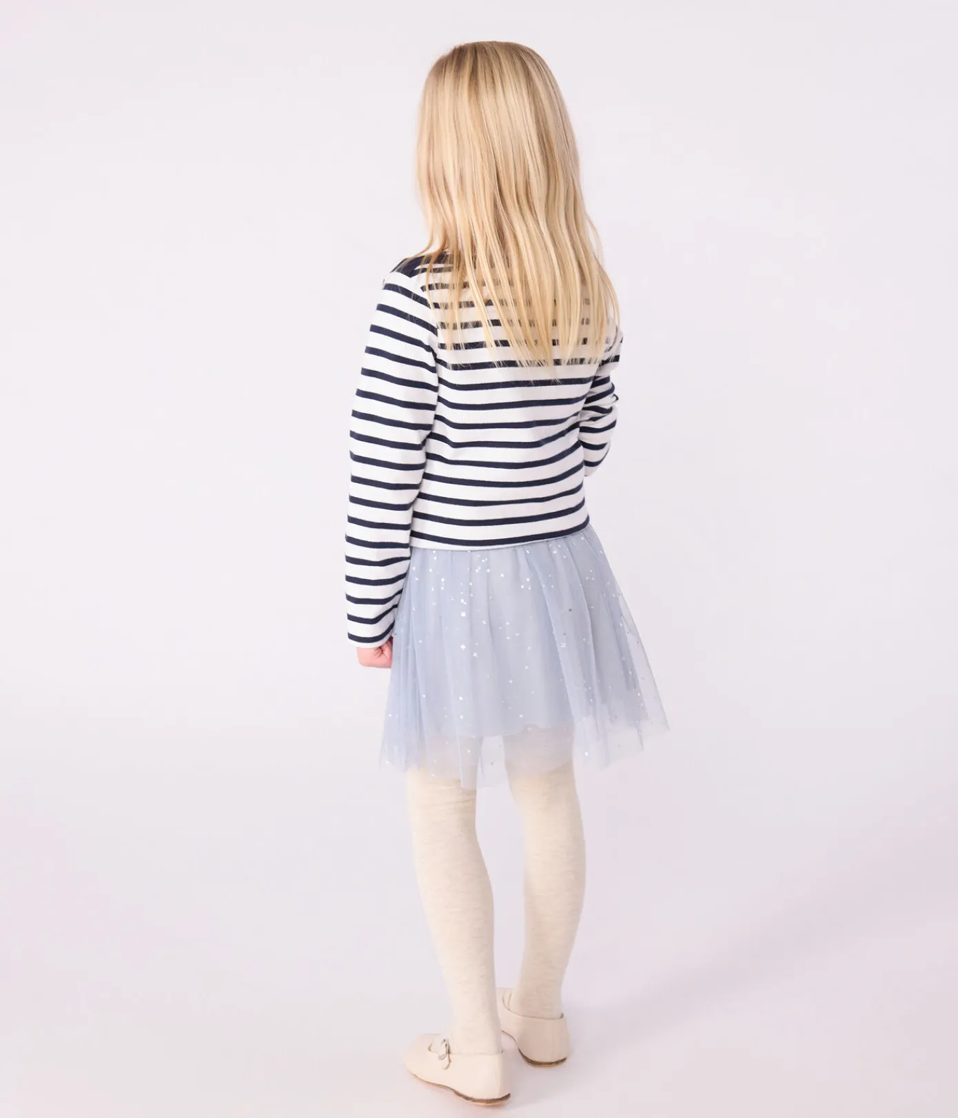 Petit Bateau Sweatshirts, Pullover, Cardigans|Sweatshirts, Pullover, Cardigans*Kinder-Matrosenshirt aus Bio-Baumwolle weiss MARSHMALLOW/blau SMOKING