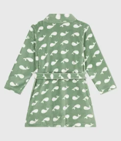 Petit Bateau Heim- Und Badetextilien|Heim- Und Badetextilien*Kinder-Morgenmantel aus Fleece mit Muster SAULE/ MARSHMALLOW
